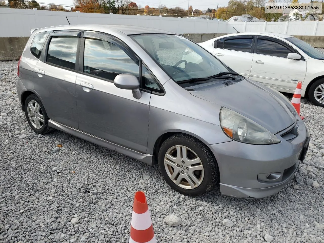 JHMGD38638S001655 2008 Honda Fit Sport