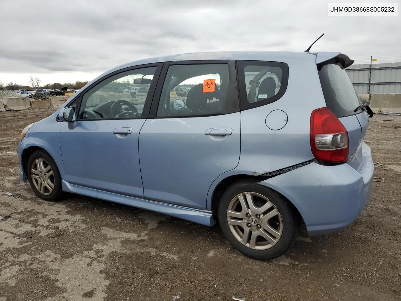 2008 Honda Fit Sport VIN: JHMGD38668S005232 Lot: 79686474