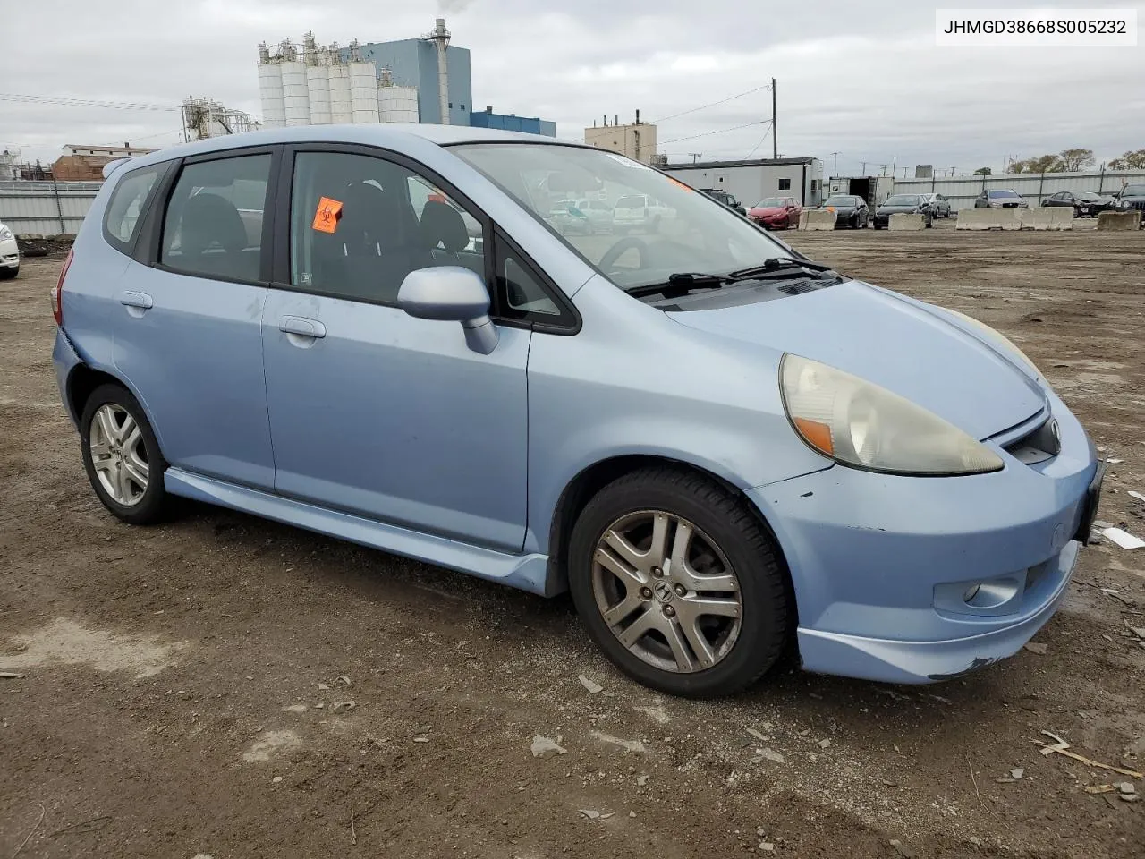 2008 Honda Fit Sport VIN: JHMGD38668S005232 Lot: 79686474