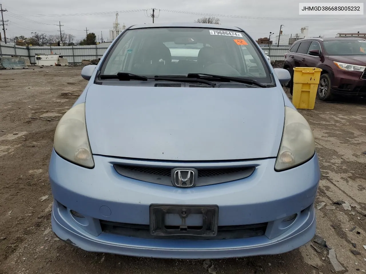 2008 Honda Fit Sport VIN: JHMGD38668S005232 Lot: 79686474