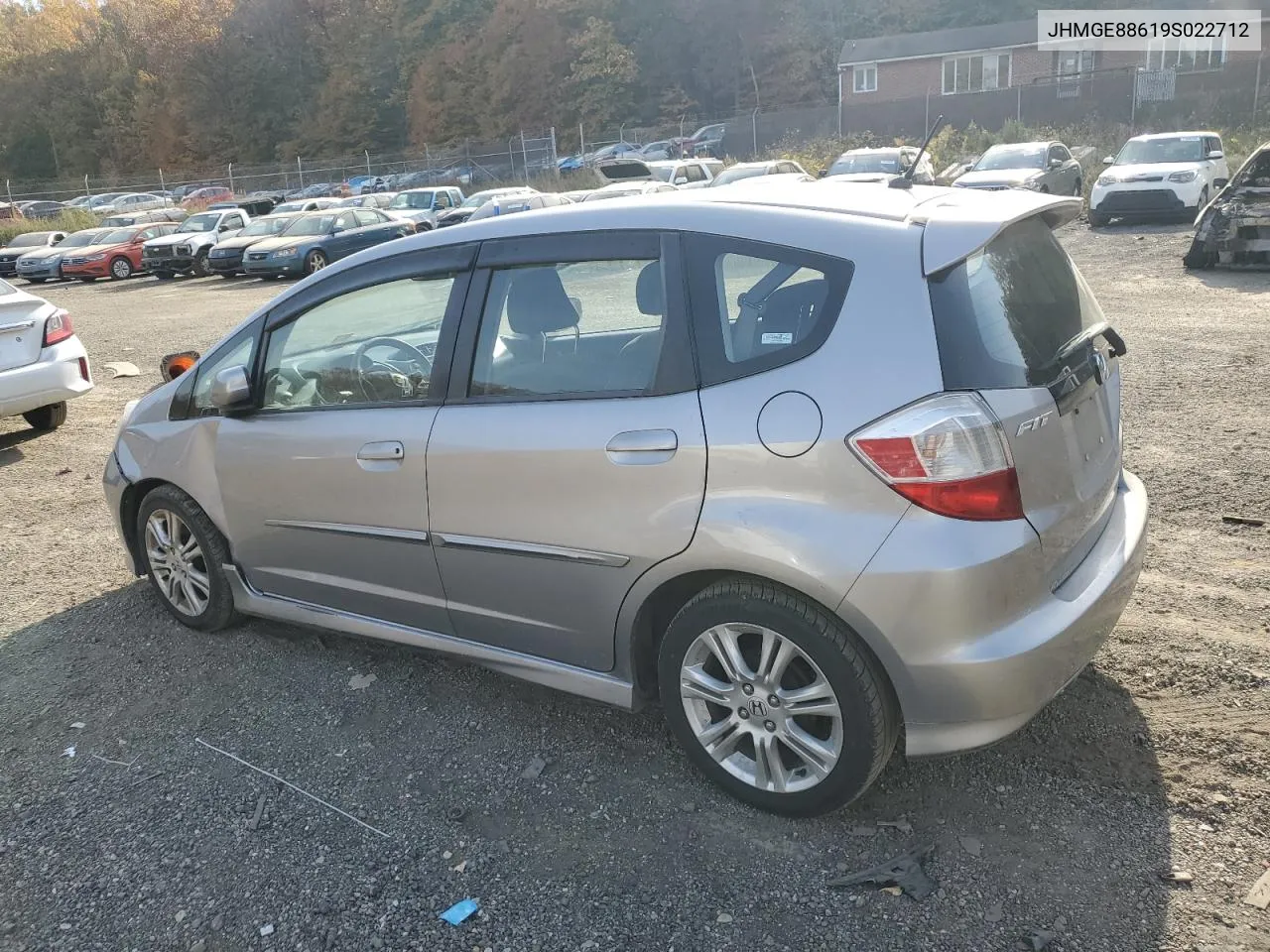 2009 Honda Fit Sport VIN: JHMGE88619S022712 Lot: 76341114