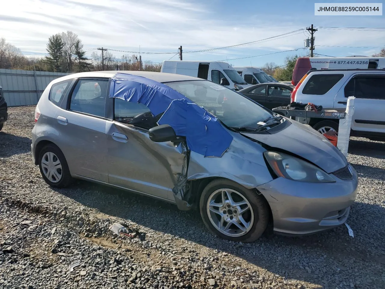 2009 Honda Fit VIN: JHMGE88259C005144 Lot: 80647174