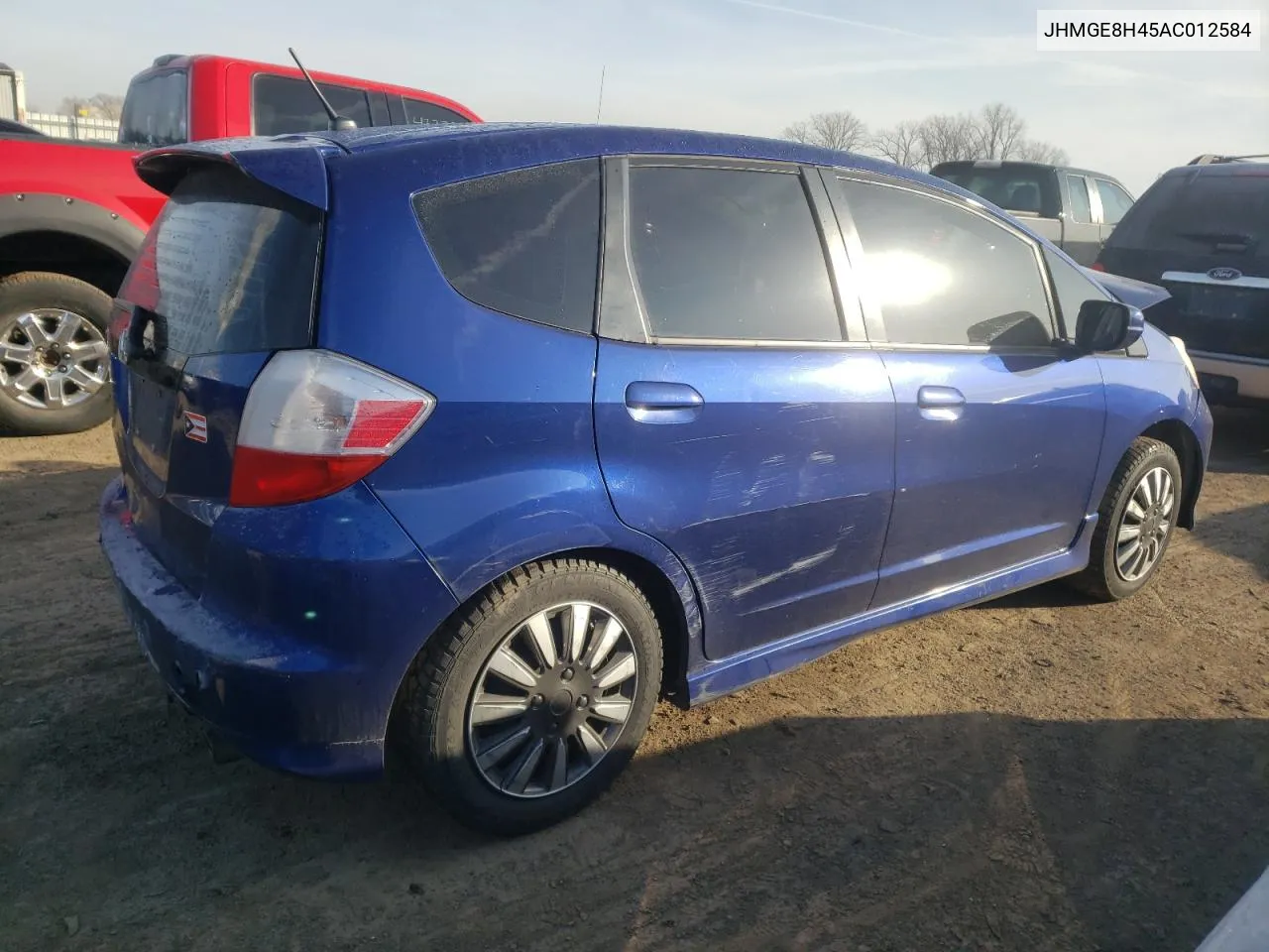 2010 Honda Fit Sport VIN: JHMGE8H45AC012584 Lot: 43399764