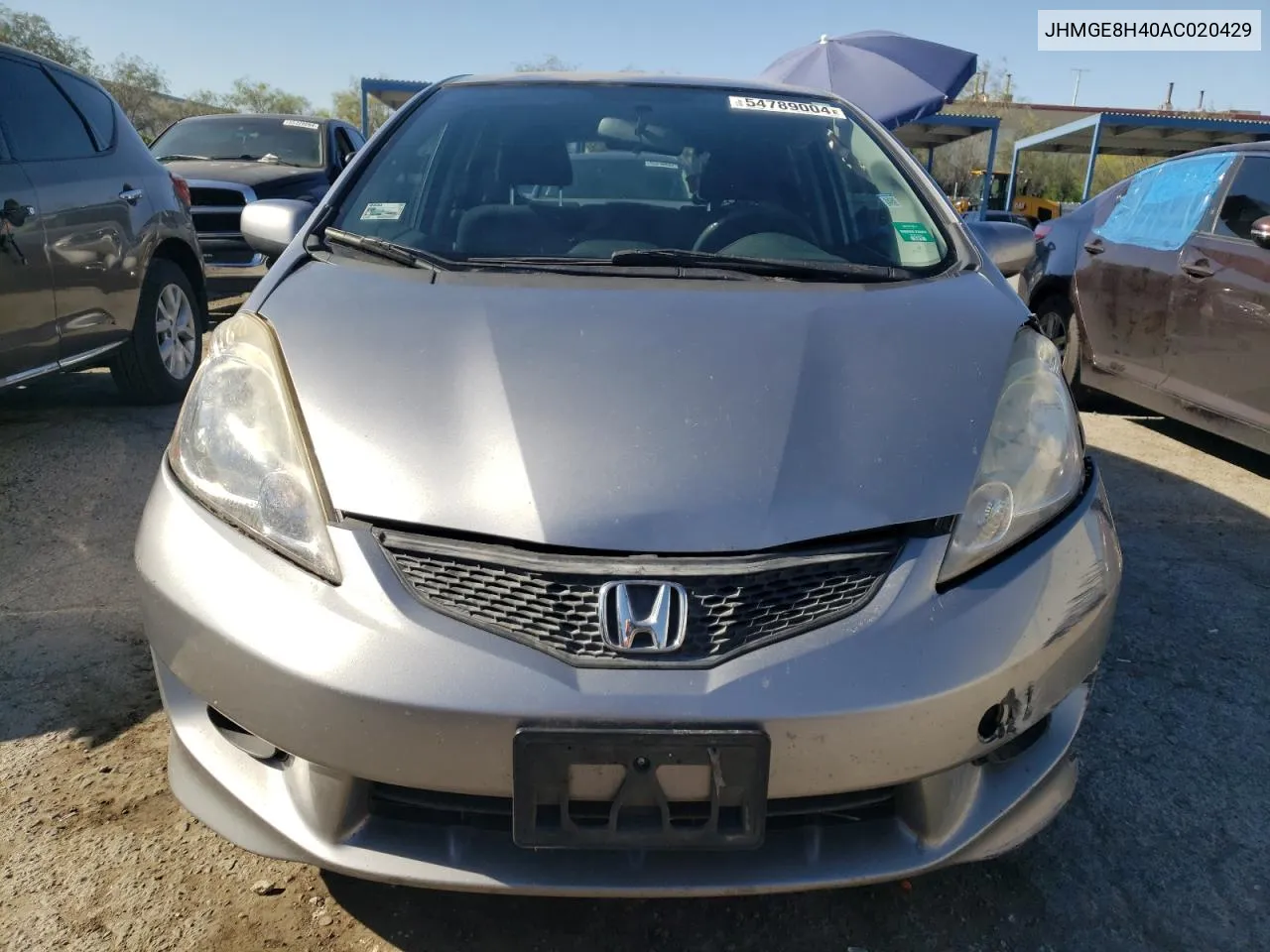 2010 Honda Fit Sport VIN: JHMGE8H40AC020429 Lot: 54789004