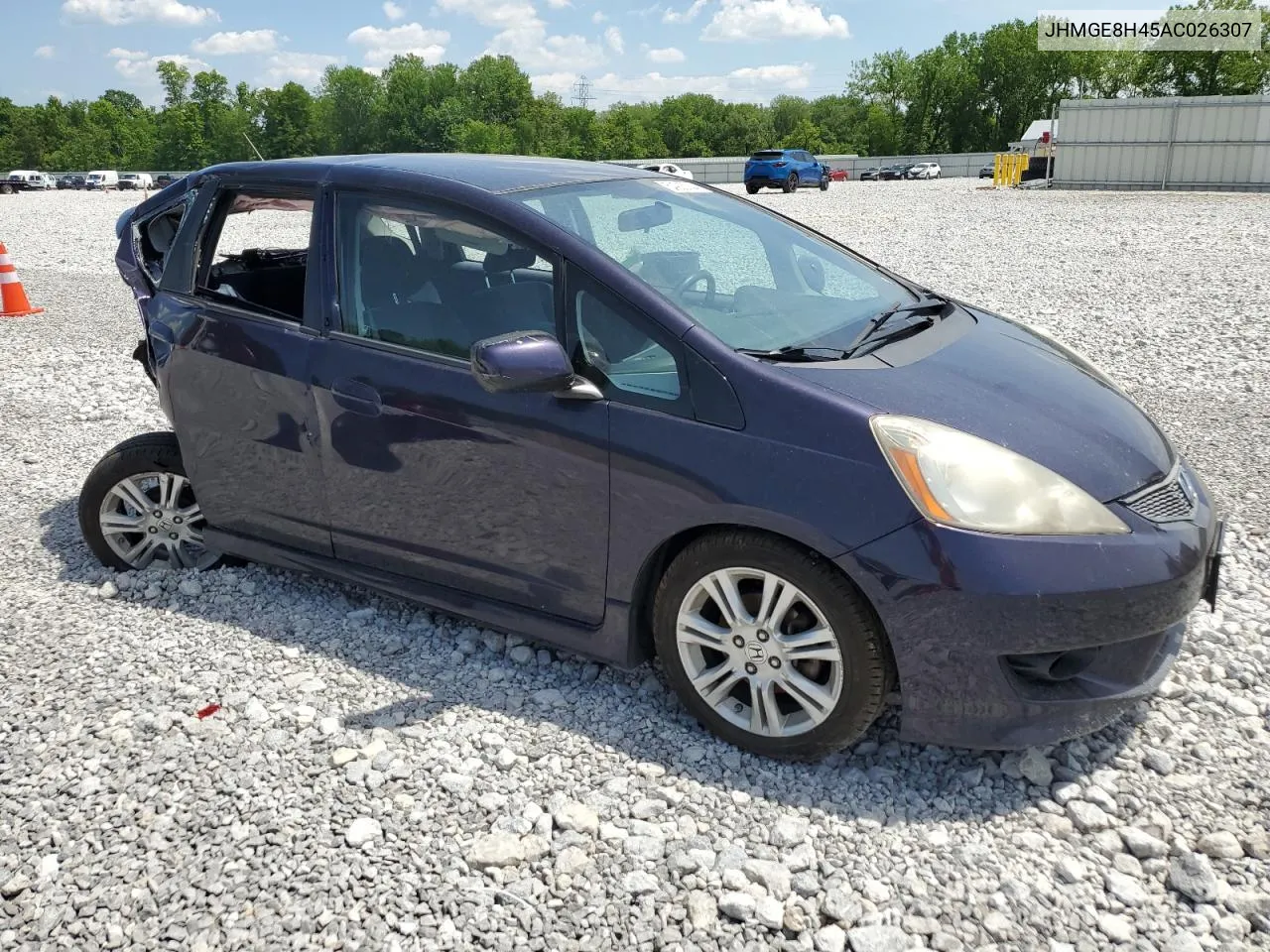 2010 Honda Fit Sport VIN: JHMGE8H45AC026307 Lot: 54935744