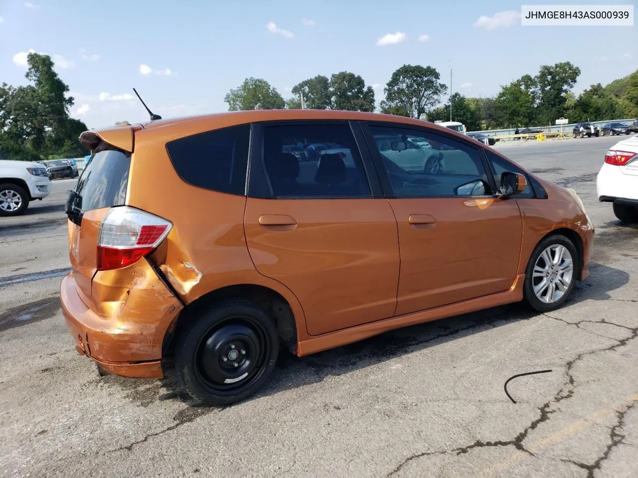 2010 Honda Fit Sport VIN: JHMGE8H43AS000939 Lot: 68697654