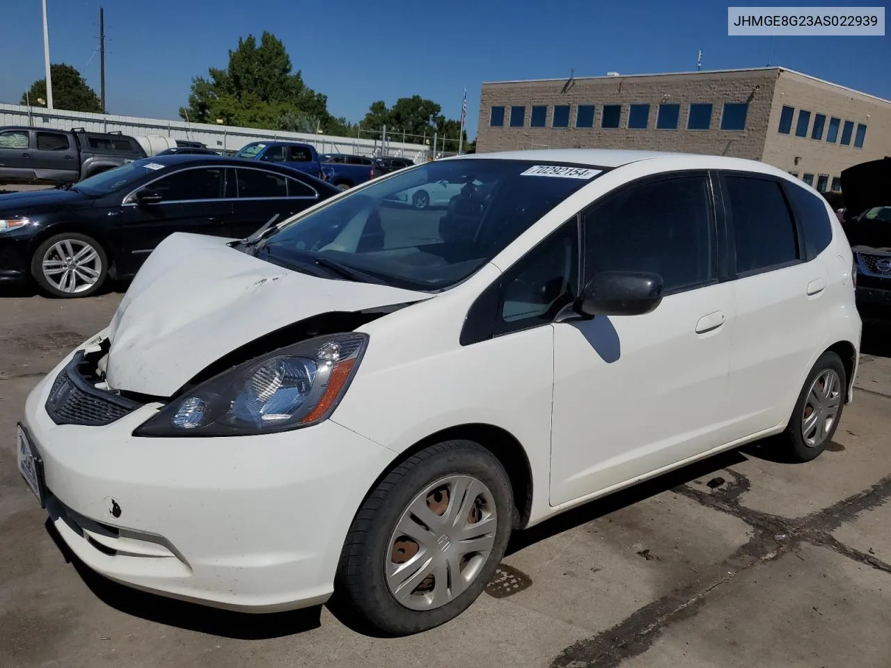 2010 Honda Fit VIN: JHMGE8G23AS022939 Lot: 70292154