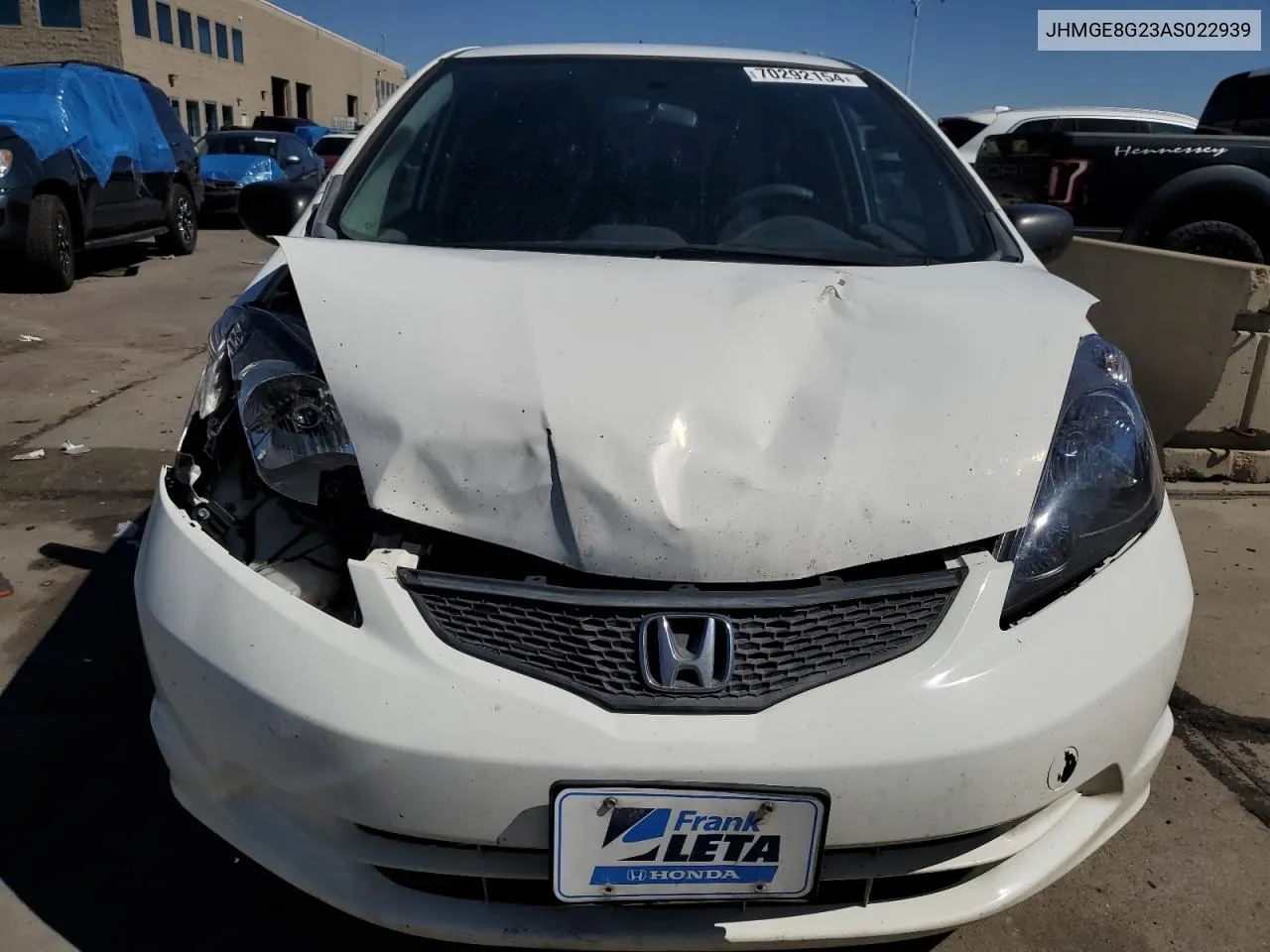 2010 Honda Fit VIN: JHMGE8G23AS022939 Lot: 70292154