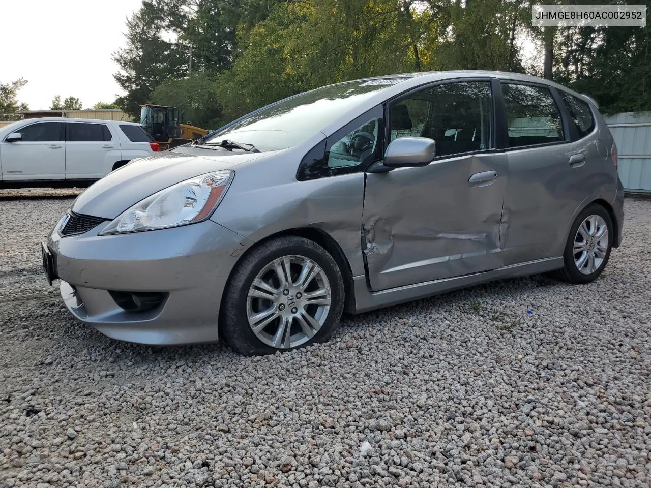 2010 Honda Fit Sport VIN: JHMGE8H60AC002952 Lot: 70814184