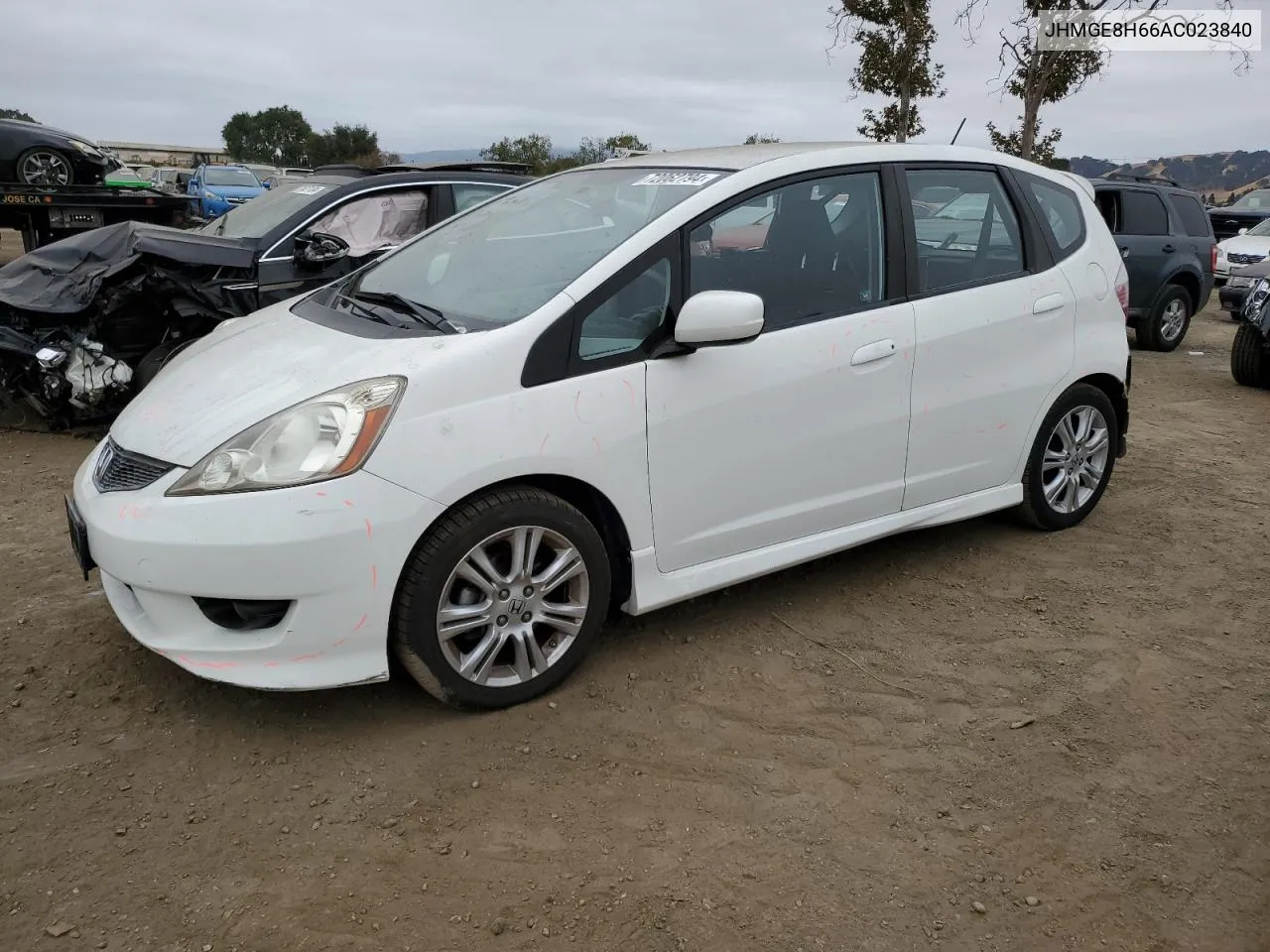 2010 Honda Fit Sport VIN: JHMGE8H66AC023840 Lot: 72062794