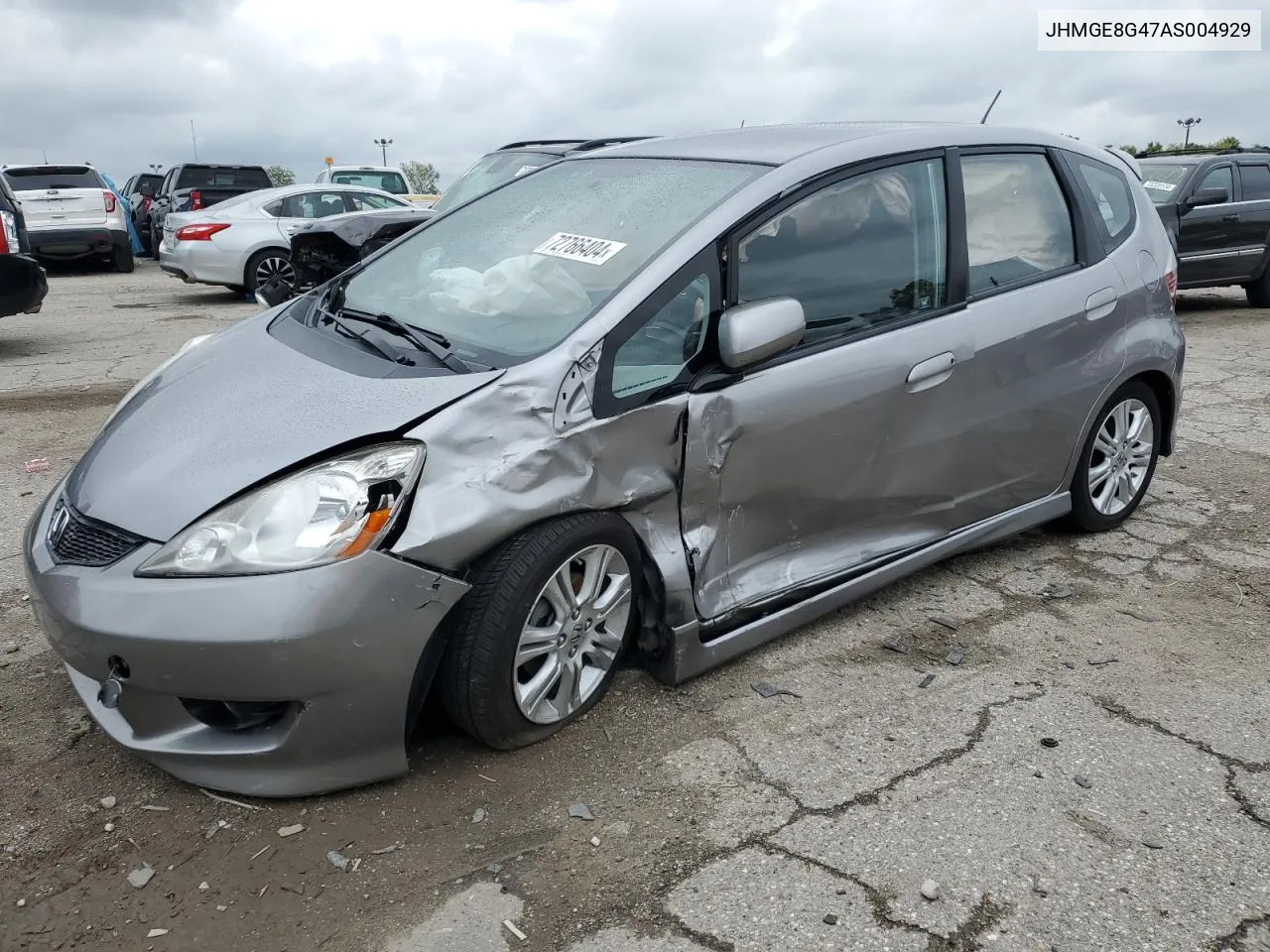 2010 Honda Fit Sport VIN: JHMGE8G47AS004929 Lot: 72766404