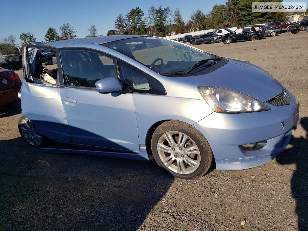 2010 Honda Fit Sport VIN: JHMGE8H46AC024324 Lot: 73468434