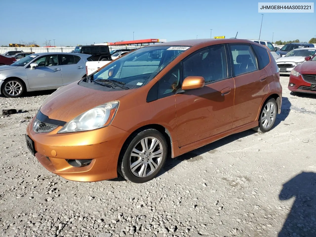 2010 Honda Fit Sport VIN: JHMGE8H44AS003221 Lot: 74518594