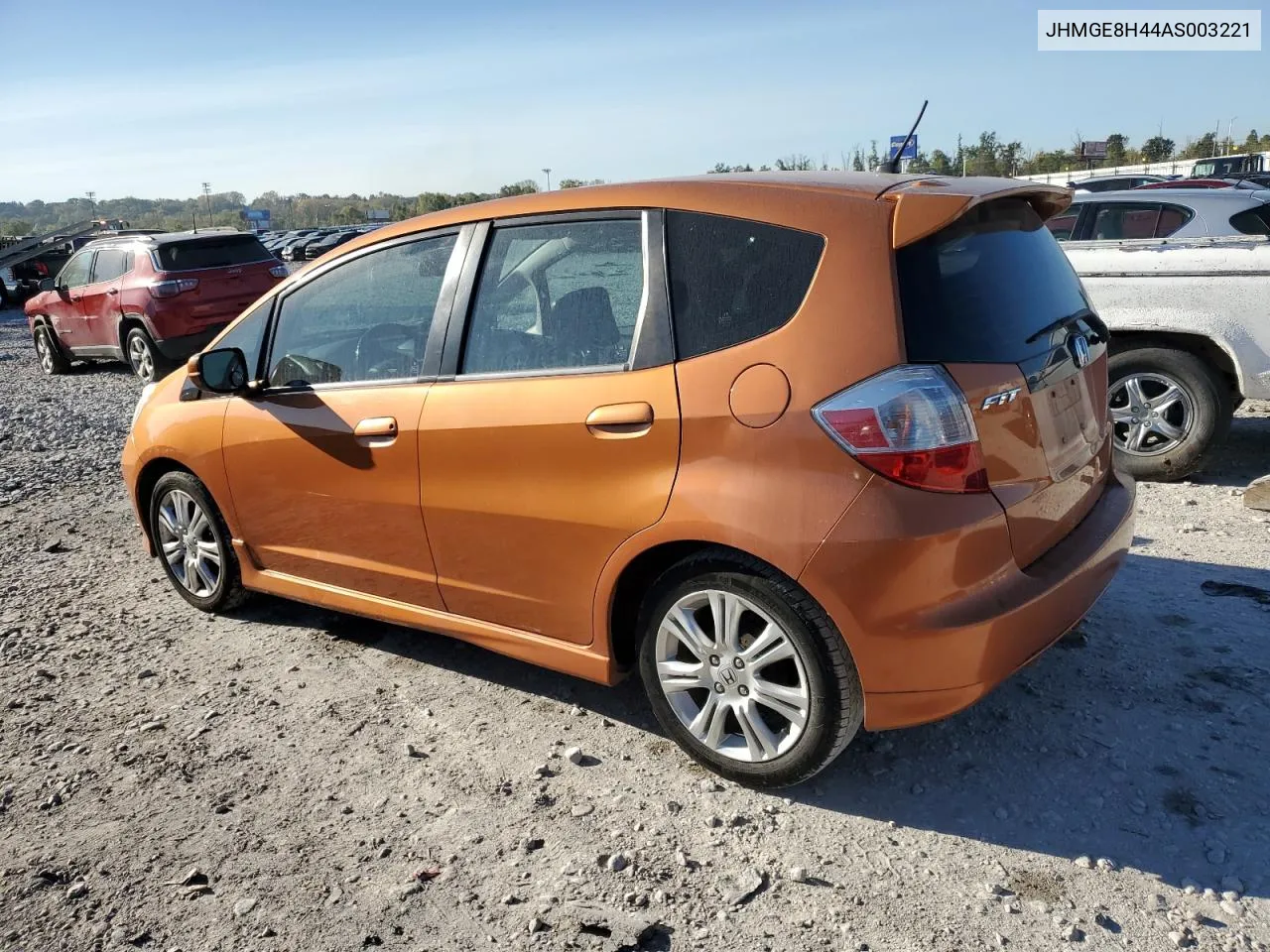 2010 Honda Fit Sport VIN: JHMGE8H44AS003221 Lot: 74518594