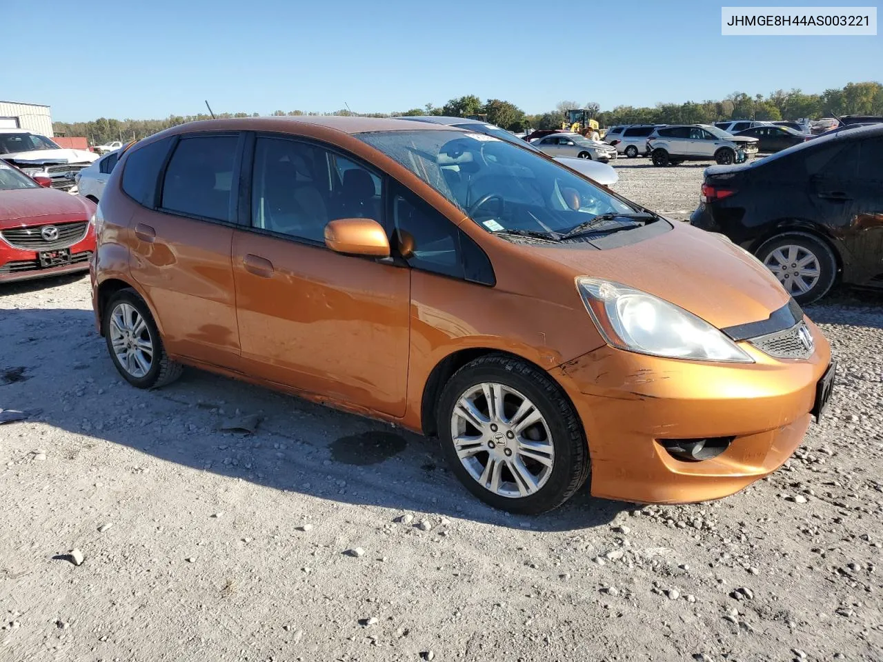 2010 Honda Fit Sport VIN: JHMGE8H44AS003221 Lot: 74518594