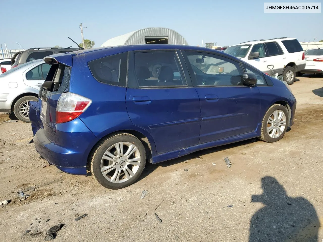 2010 Honda Fit Sport VIN: JHMGE8H46AC006714 Lot: 75015714