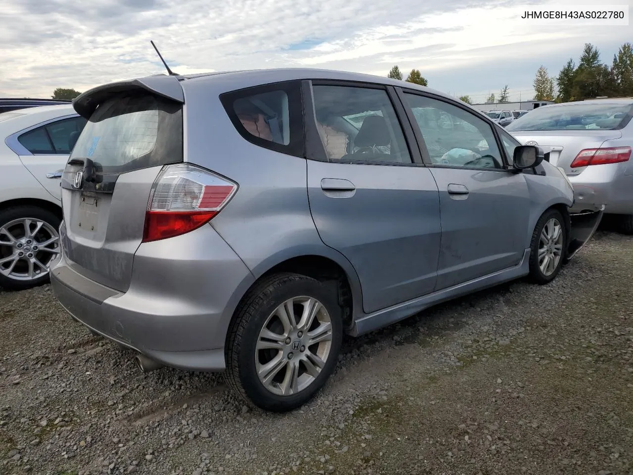 JHMGE8H43AS022780 2010 Honda Fit Sport