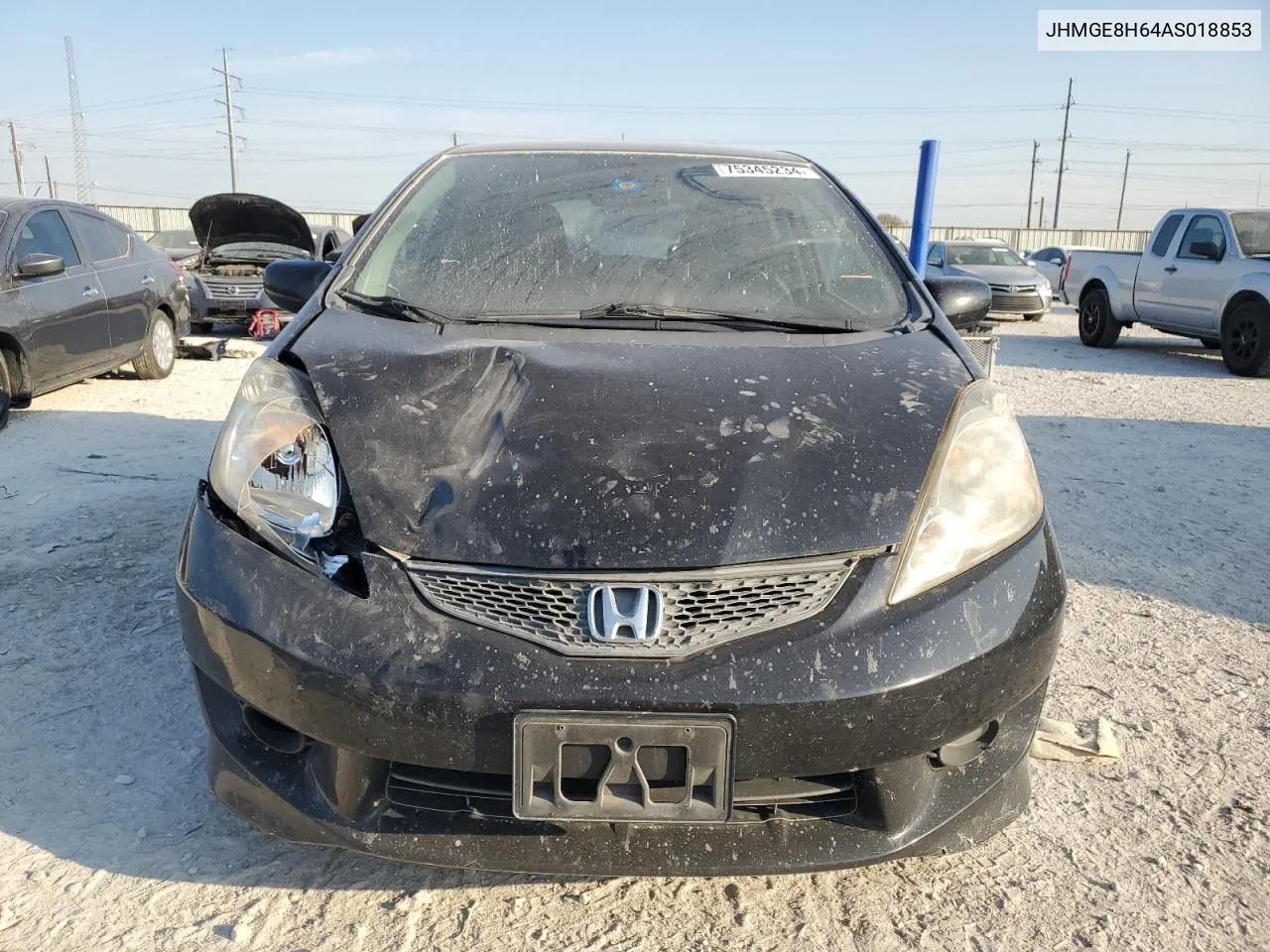 2010 Honda Fit Sport VIN: JHMGE8H64AS018853 Lot: 75345234