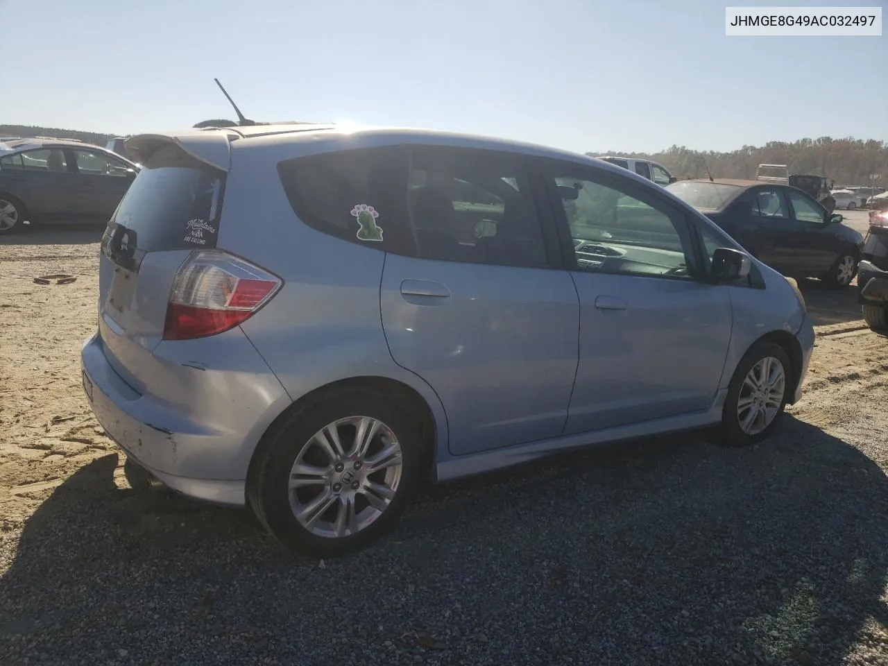 2010 Honda Fit Sport VIN: JHMGE8G49AC032497 Lot: 77193124