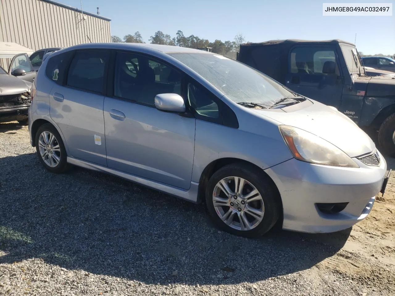 2010 Honda Fit Sport VIN: JHMGE8G49AC032497 Lot: 77193124