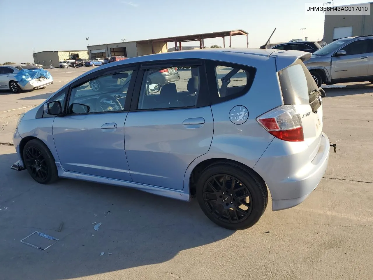 2010 Honda Fit Sport VIN: JHMGE8H43AC017010 Lot: 77199324