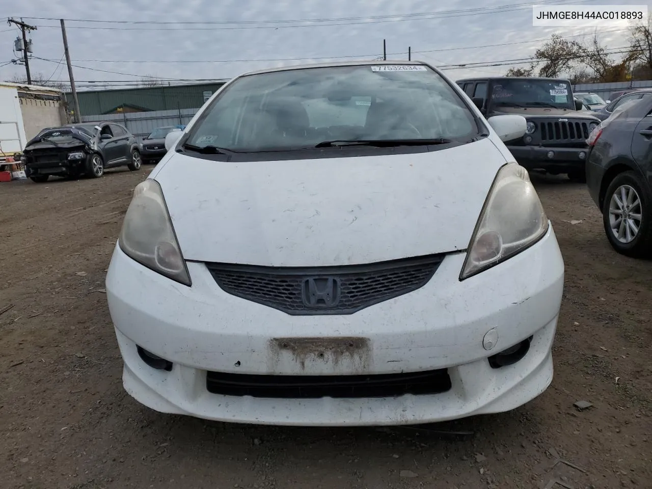 JHMGE8H44AC018893 2010 Honda Fit Sport