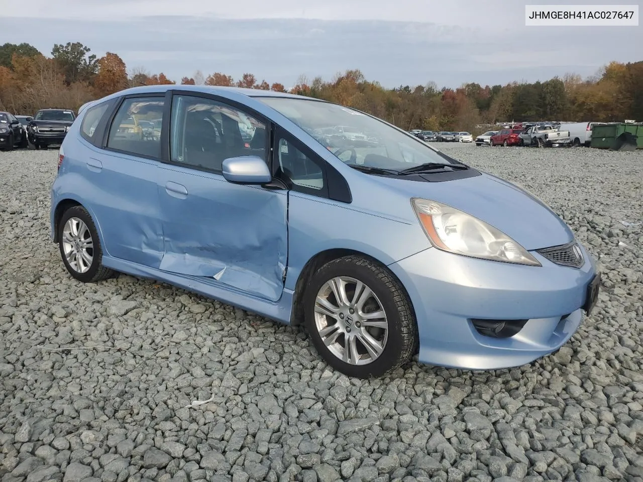 2010 Honda Fit Sport VIN: JHMGE8H41AC027647 Lot: 78932654