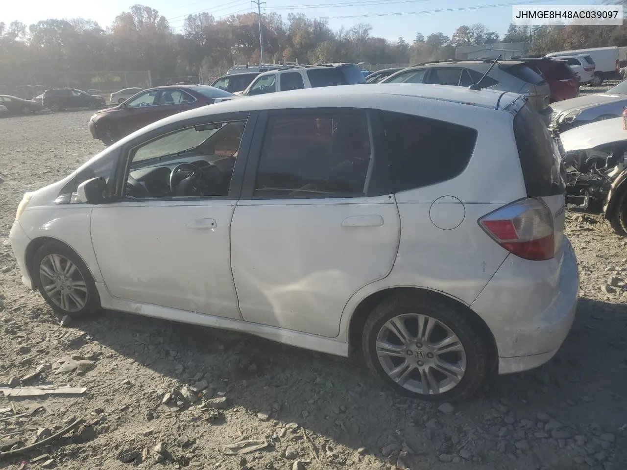 2010 Honda Fit Sport VIN: JHMGE8H48AC039097 Lot: 79665824