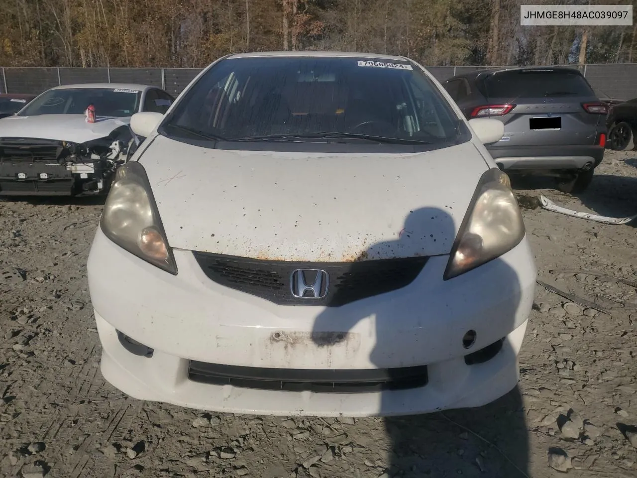 2010 Honda Fit Sport VIN: JHMGE8H48AC039097 Lot: 79665824