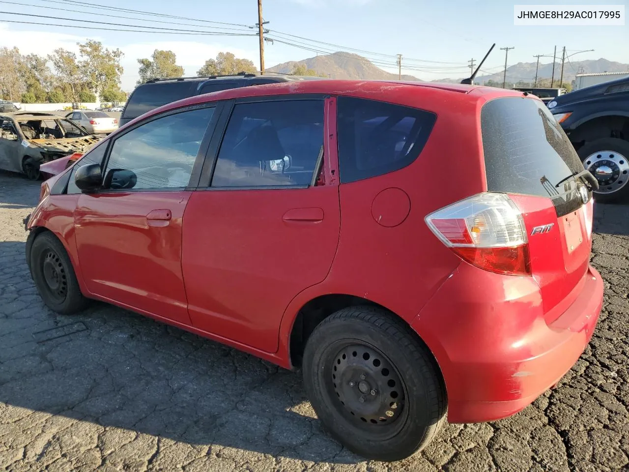 2010 Honda Fit VIN: JHMGE8H29AC017995 Lot: 80169514