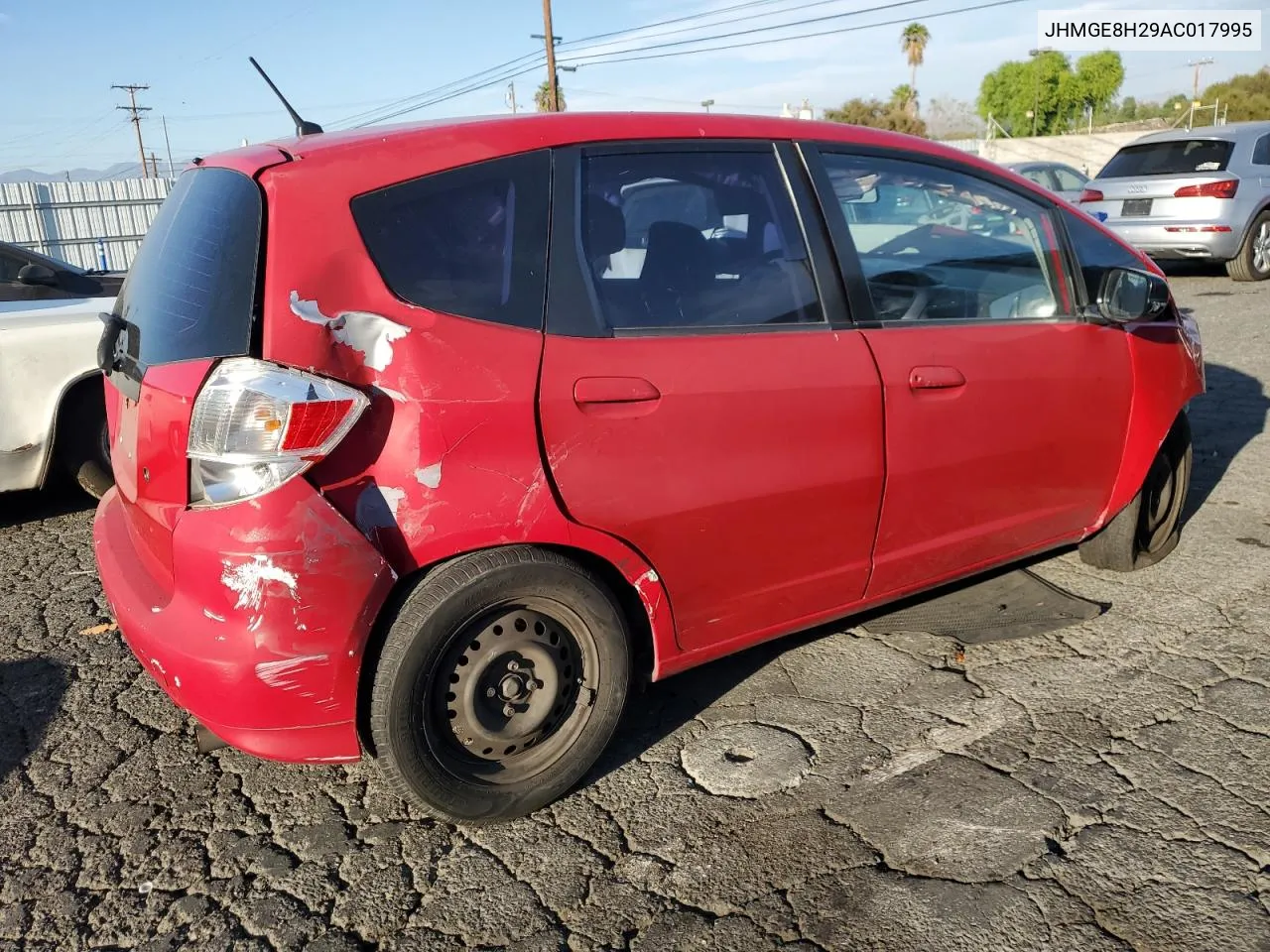 2010 Honda Fit VIN: JHMGE8H29AC017995 Lot: 80169514