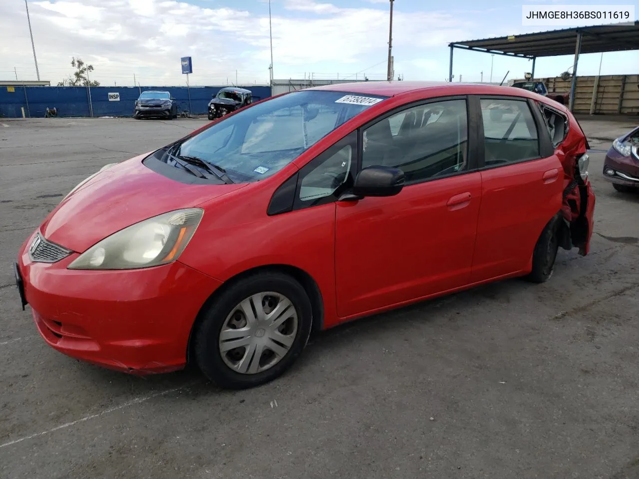 2011 Honda Fit VIN: JHMGE8H36BS011619 Lot: 67393014