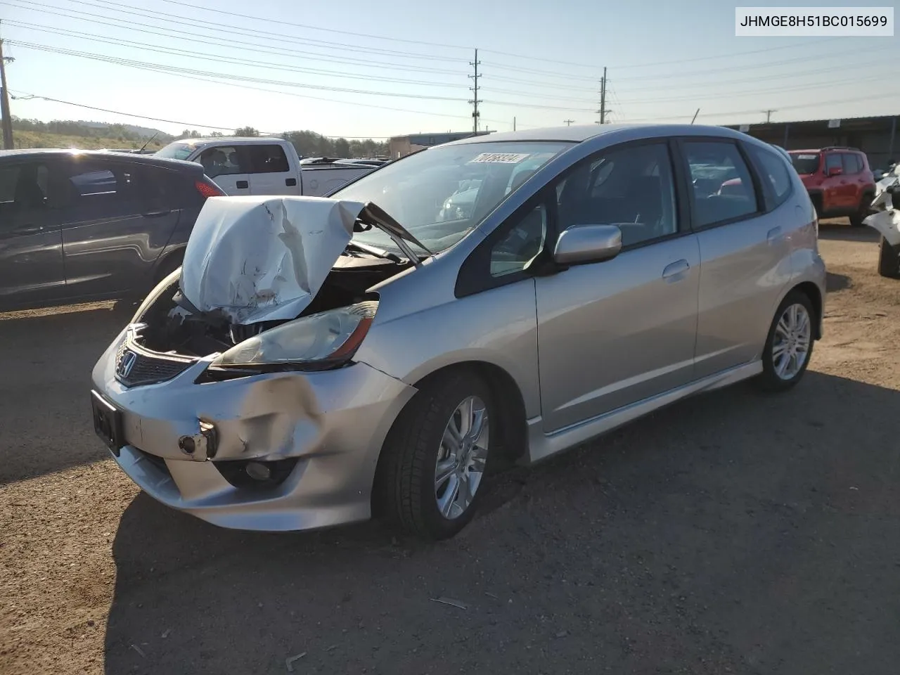 JHMGE8H51BC015699 2011 Honda Fit Sport