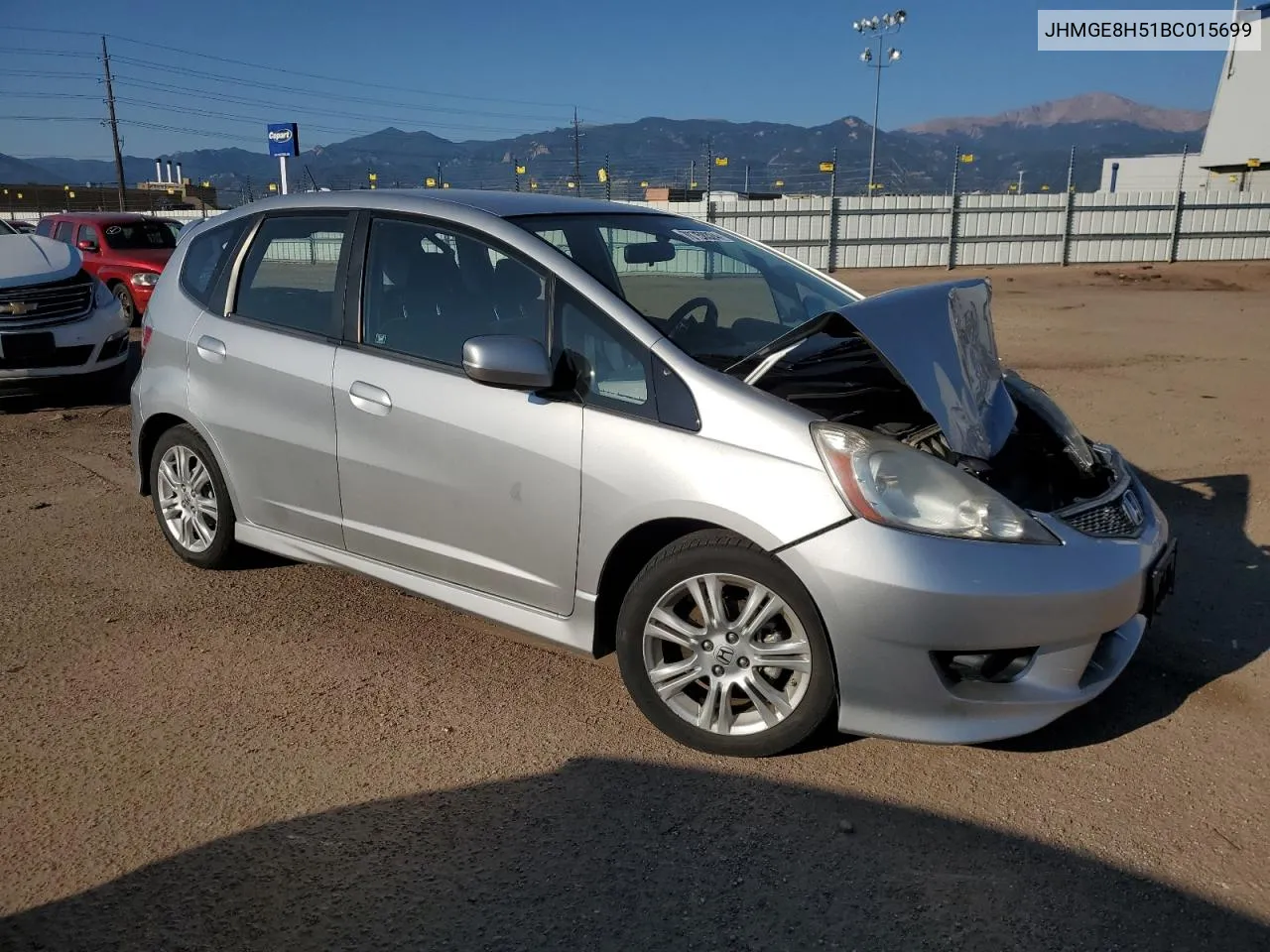 JHMGE8H51BC015699 2011 Honda Fit Sport