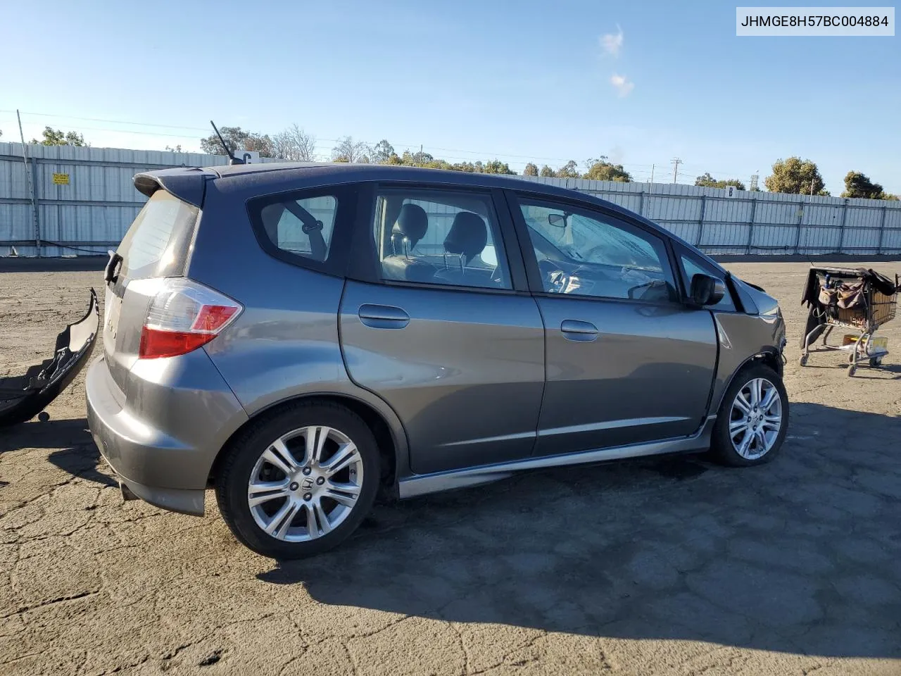 JHMGE8H57BC004884 2011 Honda Fit Sport