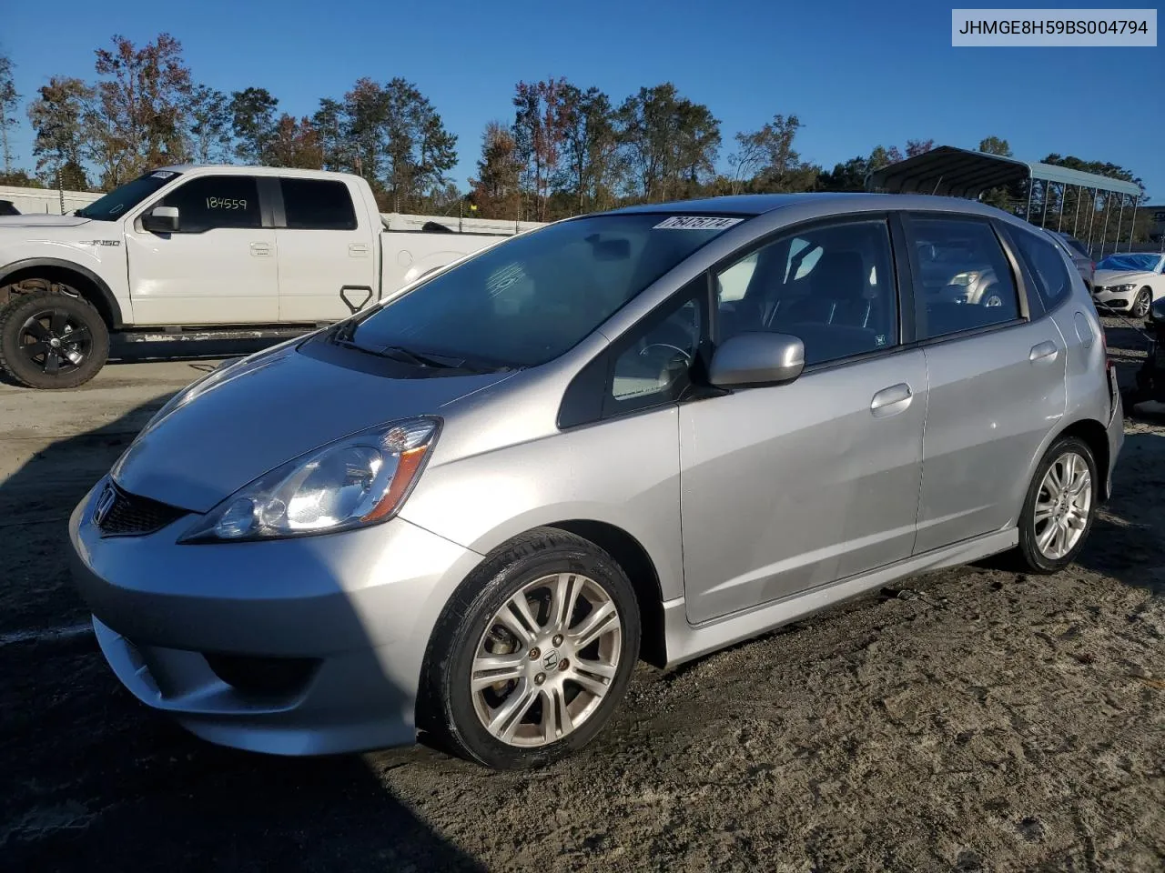 2011 Honda Fit Sport VIN: JHMGE8H59BS004794 Lot: 76475774