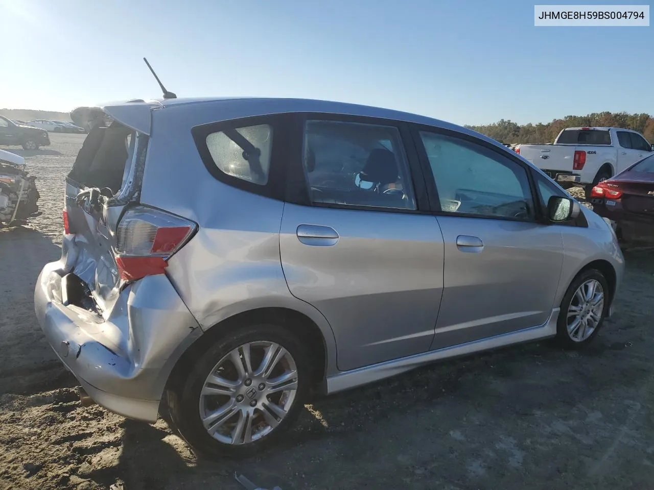 JHMGE8H59BS004794 2011 Honda Fit Sport