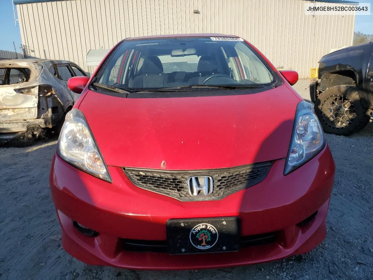 2011 Honda Fit Sport VIN: JHMGE8H52BC003643 Lot: 78389484