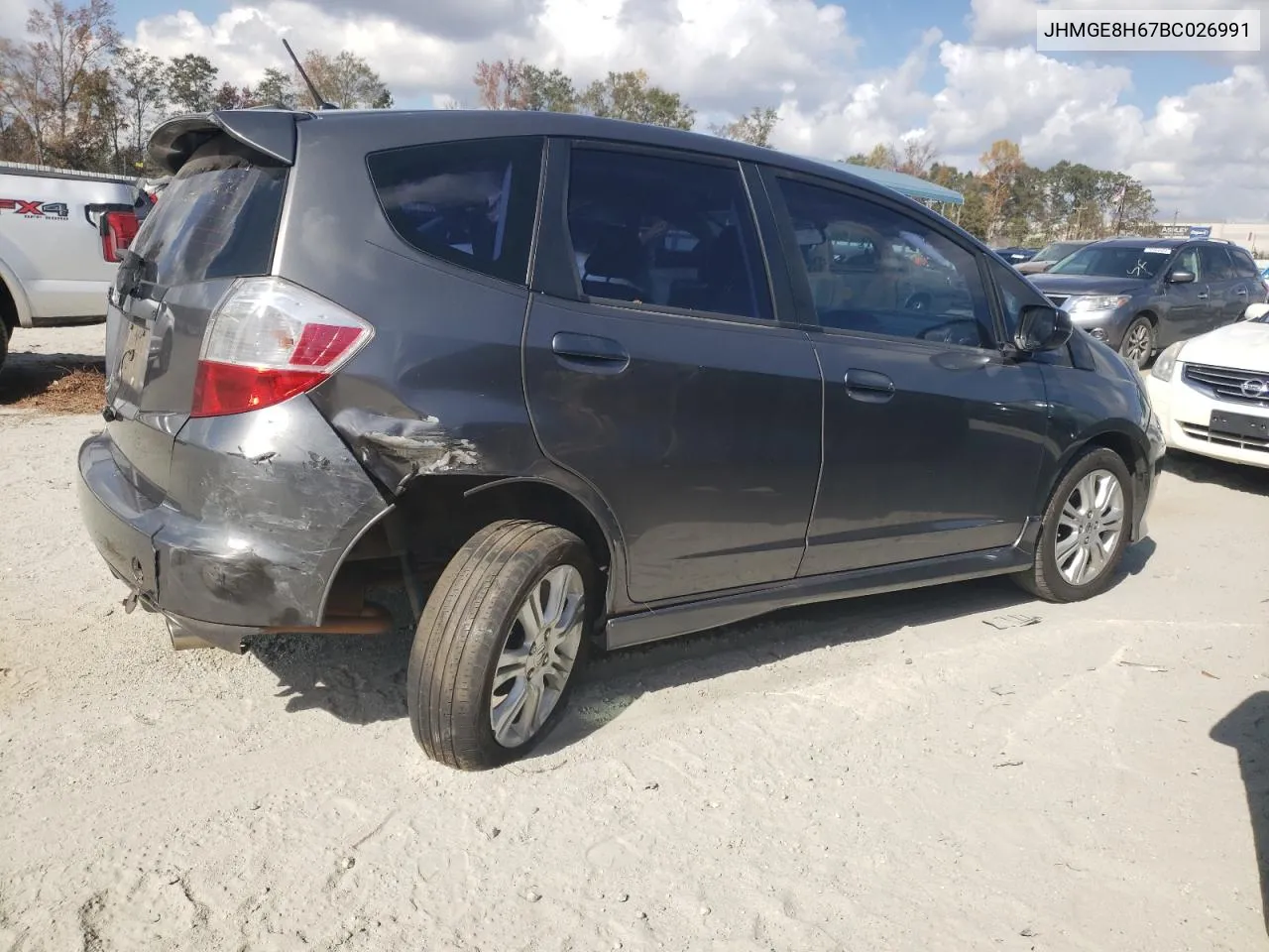 2011 Honda Fit Sport VIN: JHMGE8H67BC026991 Lot: 78434934