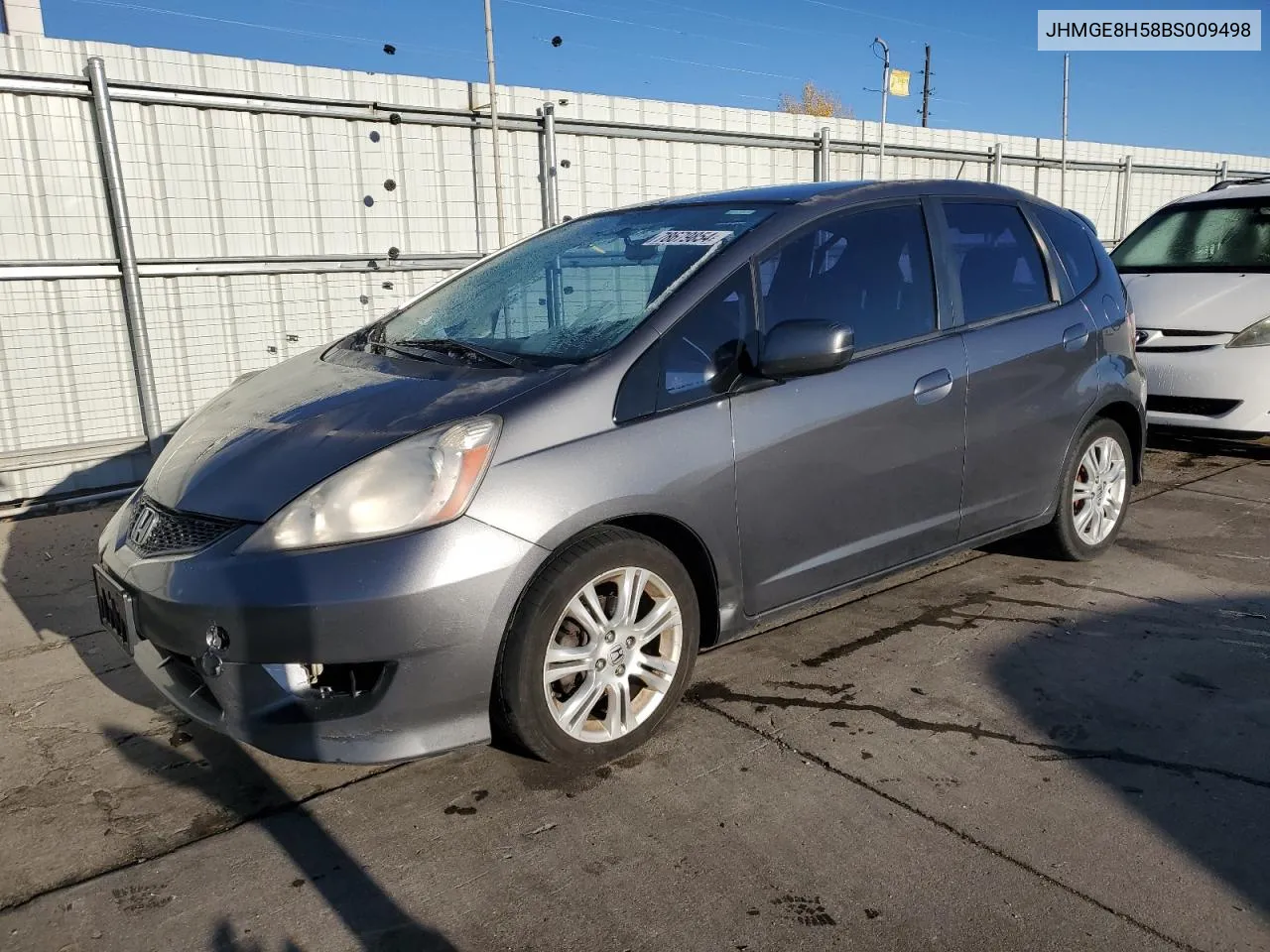 2011 Honda Fit Sport VIN: JHMGE8H58BS009498 Lot: 78679854