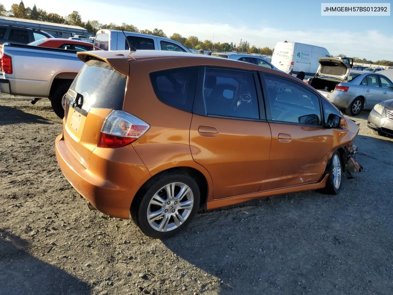 2011 Honda Fit Sport VIN: JHMGE8H57BS012392 Lot: 79343304