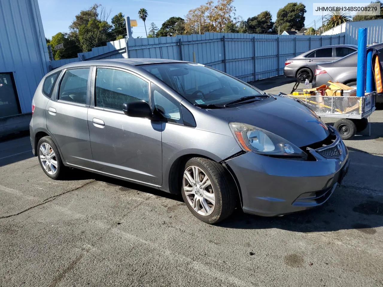 2011 Honda Fit VIN: JHMGE8H34BS008279 Lot: 80285524