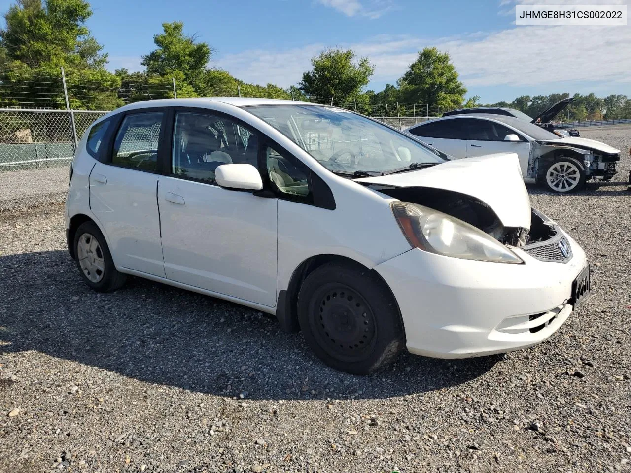 2012 Honda Fit VIN: JHMGE8H31CS002022 Lot: 67034854