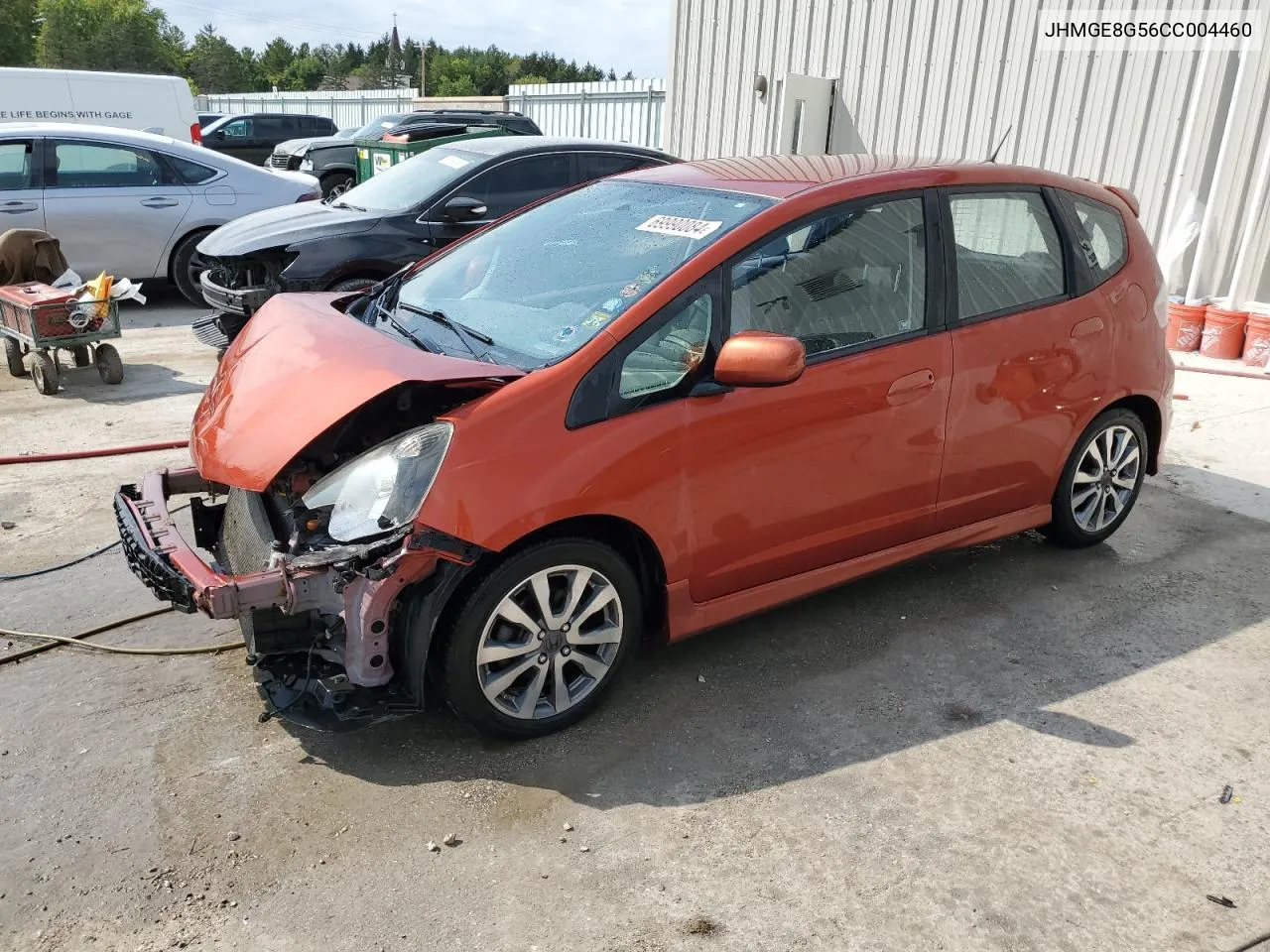 2012 Honda Fit Sport VIN: JHMGE8G56CC004460 Lot: 69990084