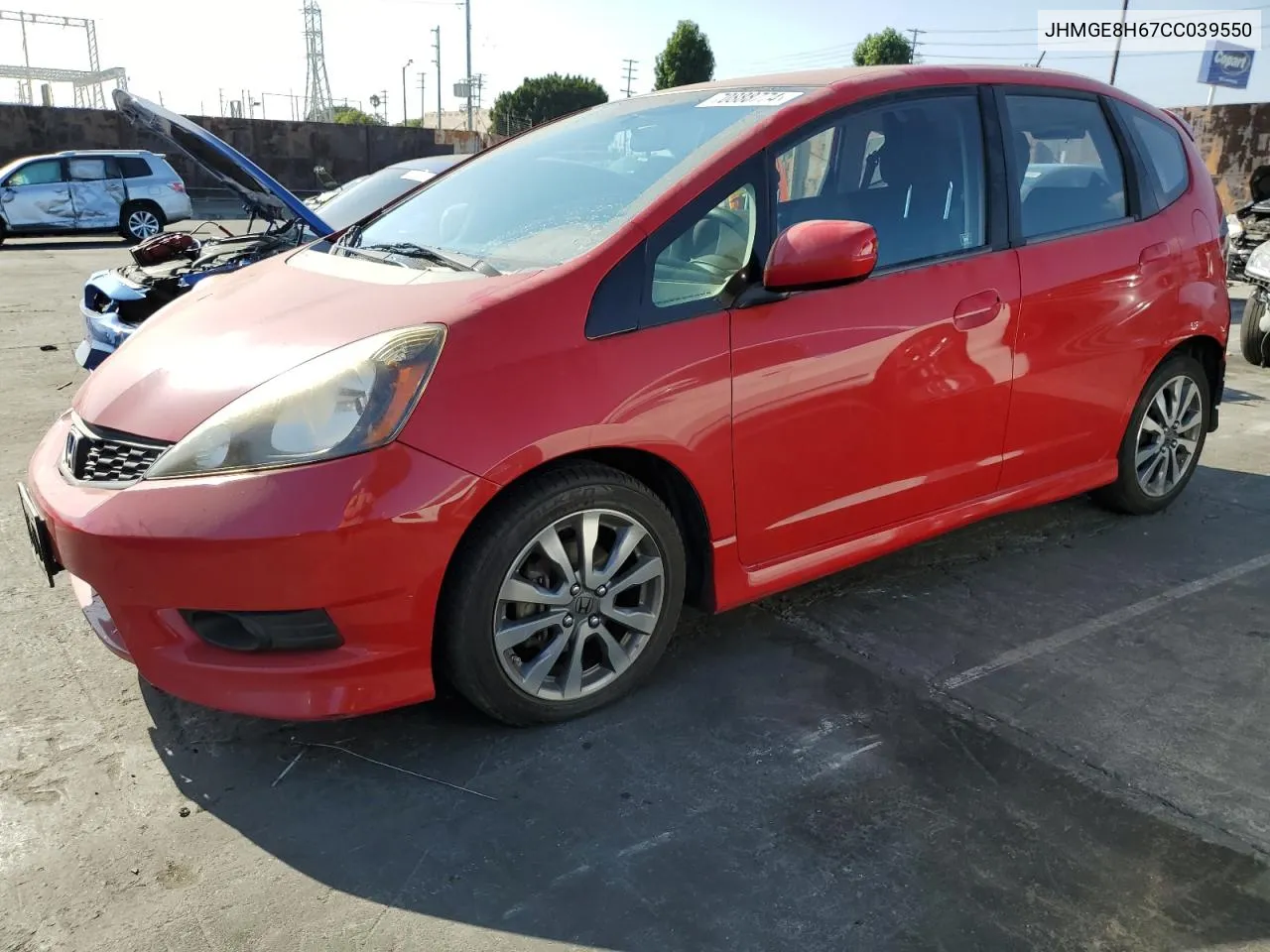 JHMGE8H67CC039550 2012 Honda Fit Sport