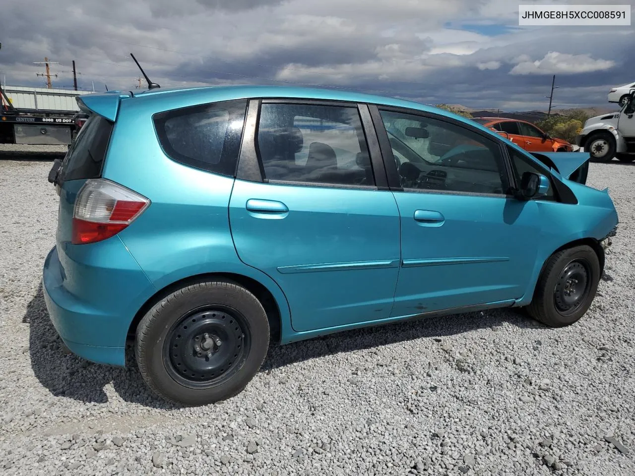 2012 Honda Fit Sport VIN: JHMGE8H5XCC008591 Lot: 71069954