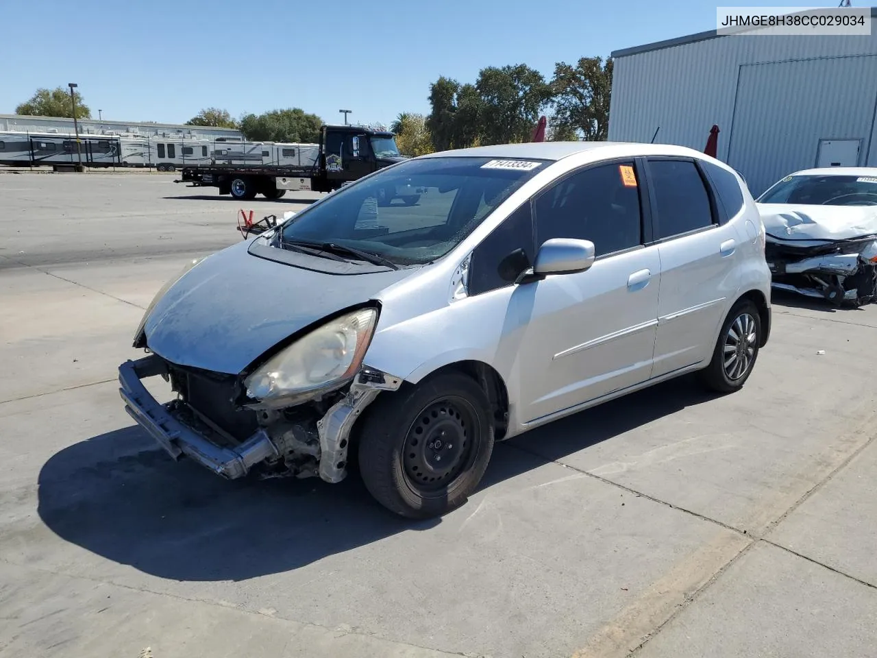 2012 Honda Fit VIN: JHMGE8H38CC029034 Lot: 71413334