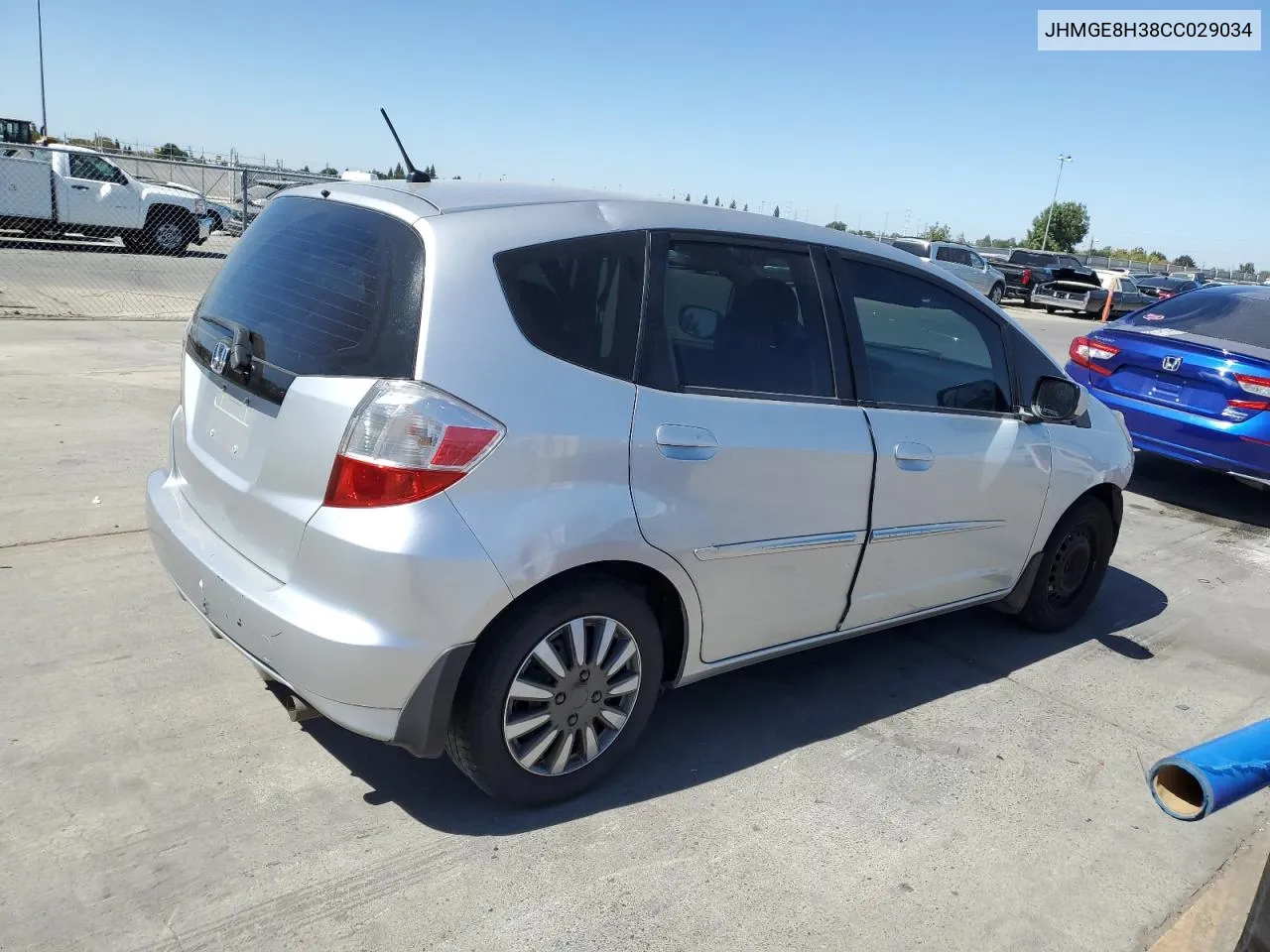 2012 Honda Fit VIN: JHMGE8H38CC029034 Lot: 71413334