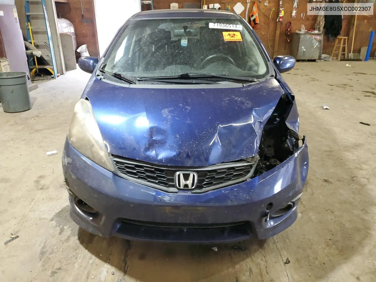 2012 Honda Fit Sport VIN: JHMGE8G5XCC002307 Lot: 71936514