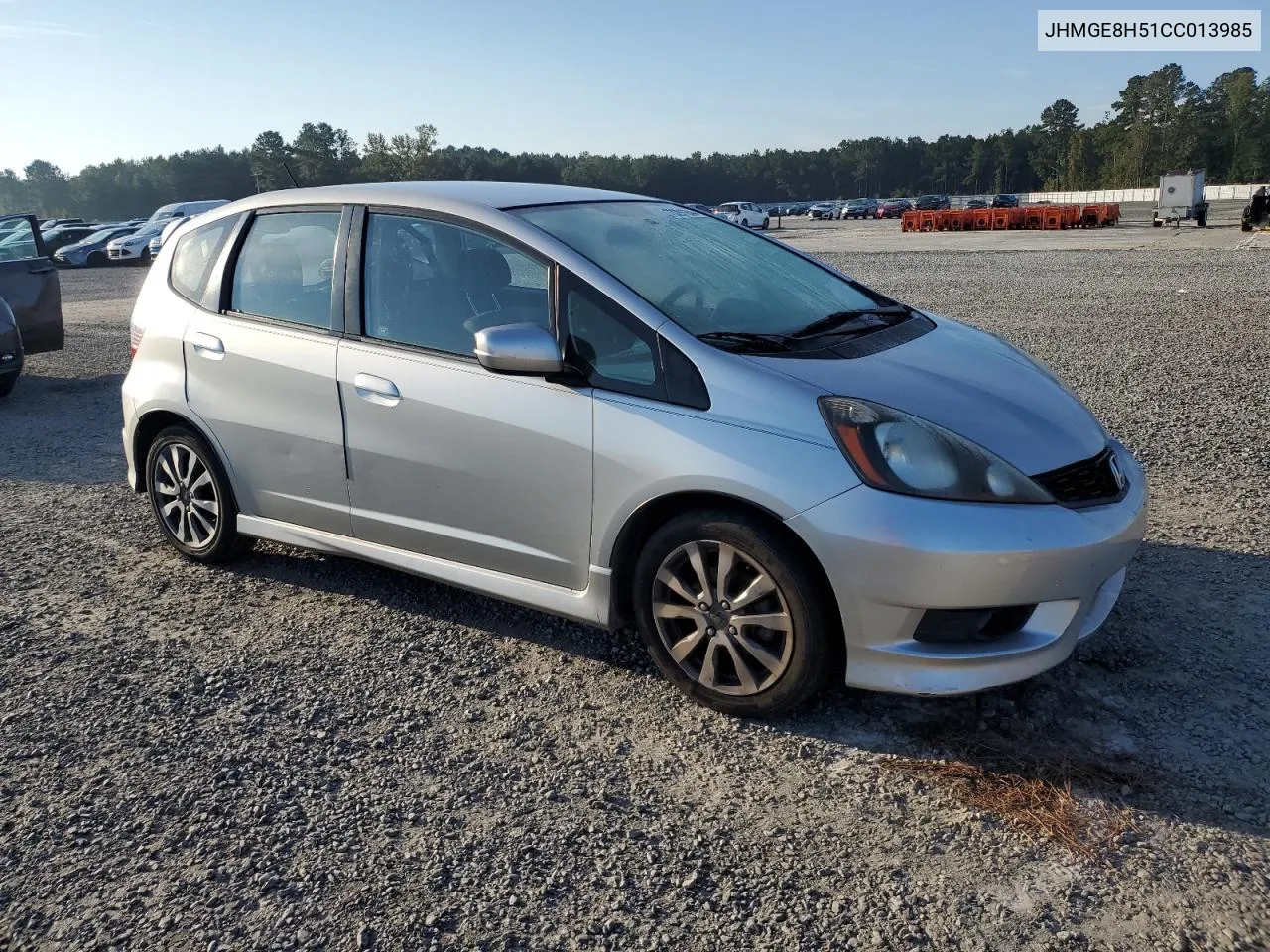 JHMGE8H51CC013985 2012 Honda Fit Sport